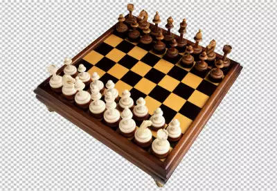 Black king and white pawns on a PNG background