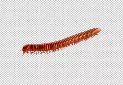 Image of centipedes or chilopoda on the ground. Animal. poisonous animals. transparent background 