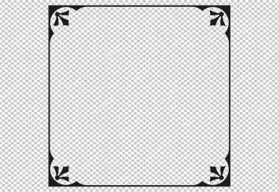 Corners in the border are designed with a very minimal design