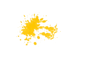 Watercolor splash in set of yellow