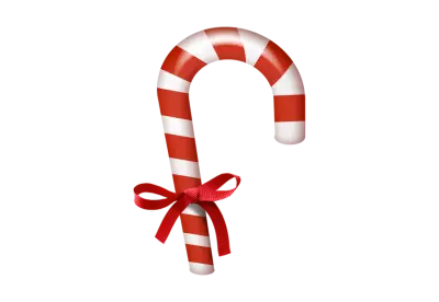 Sweet candy cane icon for festive joy  transparent background
