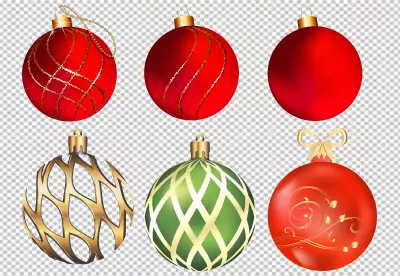 View of christmas tree decorations