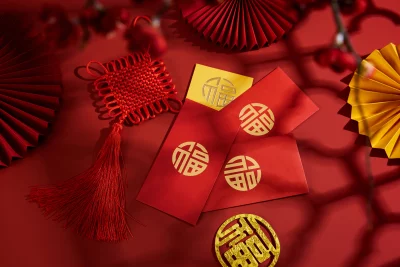 Chinese New Year Chinese Knot And Bronzing Red Packets HD