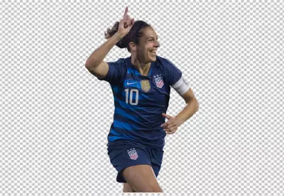 USA Women Football Player Carli Lloyd showing her finger
