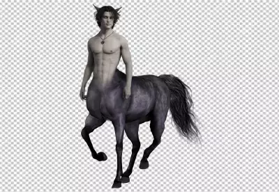 Centaur, black & white illustration. Free public