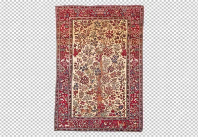Precious persian carpet on png background