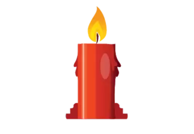 Vector illustration of Candle and Candlestick