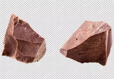 A  melted chocolate isolated on transparent background