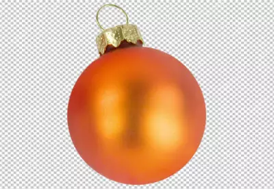 Christmas with a gold ball on it transparent background 
