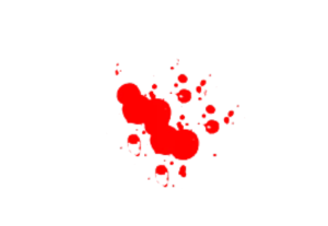 Red blood color splash