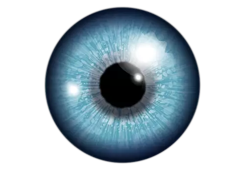 3d round iris retina and pupil