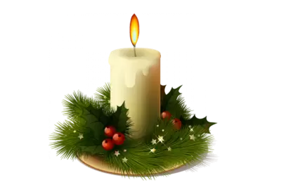 Realistic candles transparent background