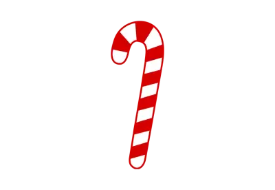 Christmas Candy Cane isolated on transparent background