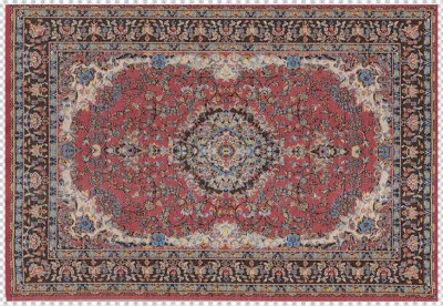 Hand woven antique Turkish carpet transparent background  png