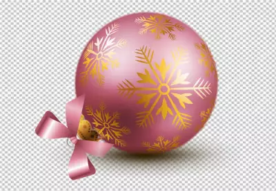 A set of christmas ornaments with a black and PNG background