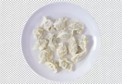 So Yummy Steamed Shrimp and Spinach isolated on transparent background