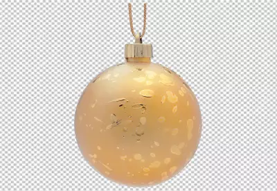 Realistic christmas ball ornaments transparent BG