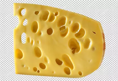 piece of cheese with holes on it PNG