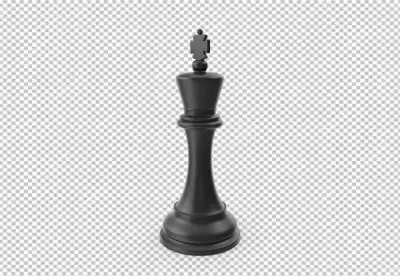 View of singular chess piece