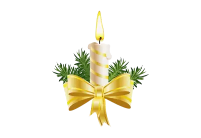 Christmas decorative elements transparent background