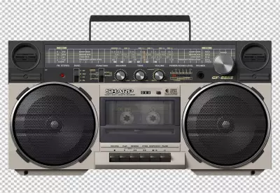 A vintage Sharp GF-6565 stereo radio cassette recorder