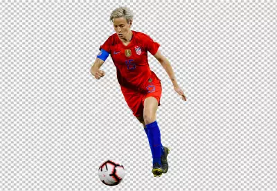 USA Women Football Player Megan Rapinoe run with ball