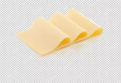 So sweet Cheddar Cheese isolated on transparent background PNG