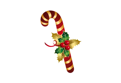 Hand drawn candy cane transparent  background