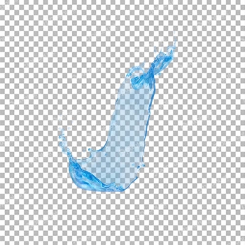 Isolated blue water splash 