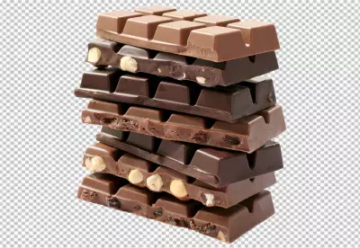 dark chocolate pieces PNG