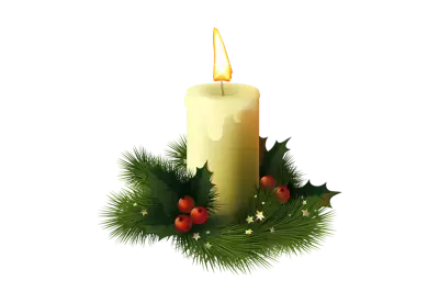 Hand drawn advent wreath transparent background