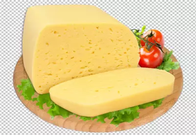 So sweet Cheddar Cheese isolated  transparent background 