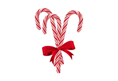 Candy canes with red bow png