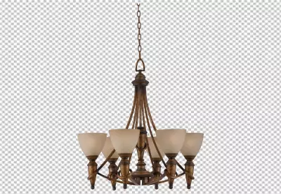 Crystal chandelier for the interior isolated on png background home lighting