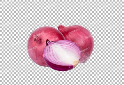 Red Onion Isolated on Transparent Background