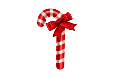 Red striped candy cane Xmas traditional sweet delicious or Christmas tree toy decor realistic 3d vector illustration. Festive dessert stick for eating or indoor decorating spruce hanging isolated