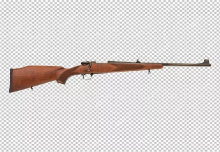Sniper rifle isolated on transparent background without scope