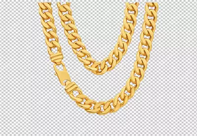 Thug Life Gold Chain Shiny