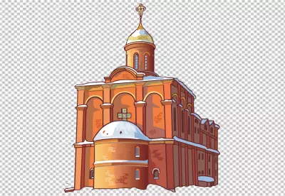 Hancu Monastery and church among greenery in Moldova