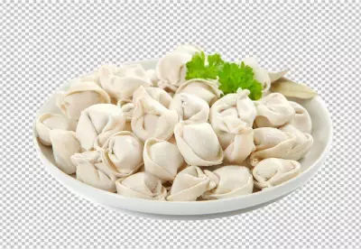 Tasty ashak dumpling plate transparent background 