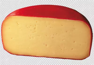 Delicious butter pieces on PNG background closeup