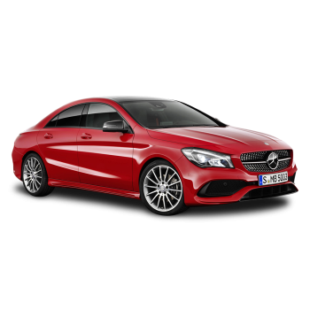 Red Mercedes Benz CLA Car