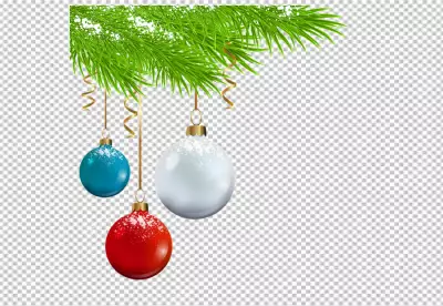 A collection of christmas ornaments including one of the ornaments has a pattern of a design png