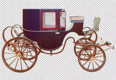 Elegant carriage 19th century vehicle realistic chariot royal horsedrawn transport