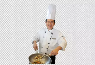 Chef making Ok sign over PNG