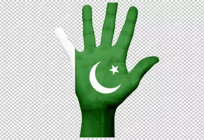 Pakistan Flag on Hand  - Baltistan Moroccan Arabic Urdu Row PNG