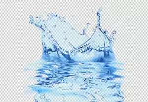 Water splash high-quality PNG photo