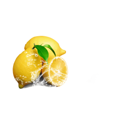 Water splash on orange with mint PNG