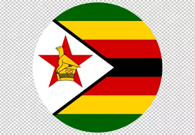 Flat Round Zimbabwe Flag Download