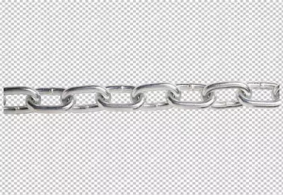 Interlocked steel chains create a strong connection